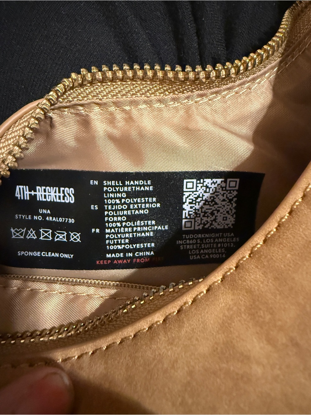 4th and Reckless Sleek Hobo Shoulder Bag in Brown - Picture 8 of 9